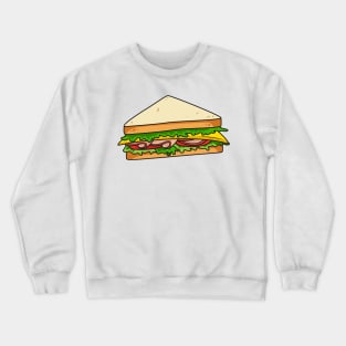 Sandwich cartoon illustration Crewneck Sweatshirt